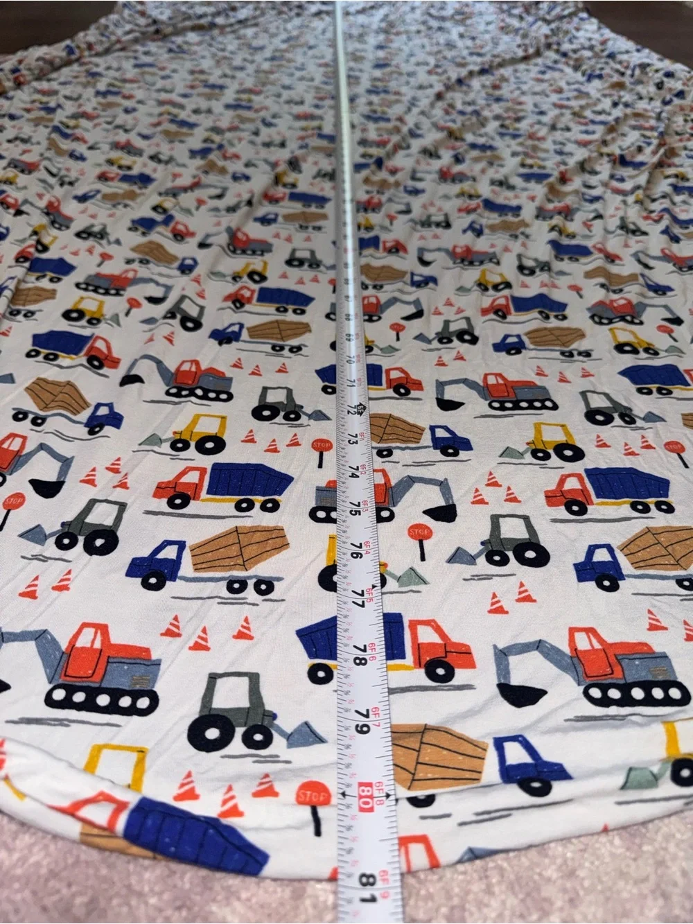 Little Sleepies Boys Twin Construction Trucks Zip Around Mattress Sheet Set